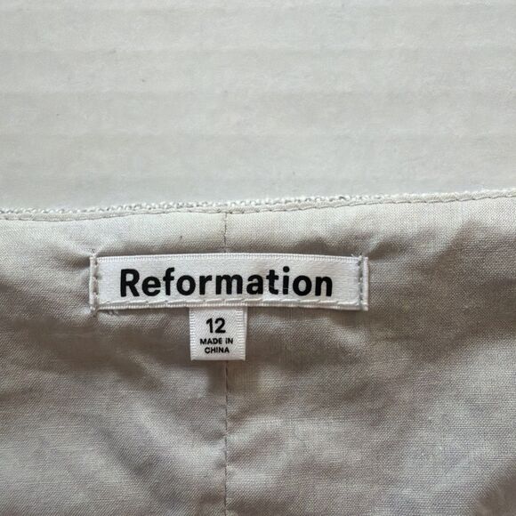 Reformation Devin Vest Women’s Size 12 Tan V-Neck Button Front Tailored Top chic - Picture 5 of 10